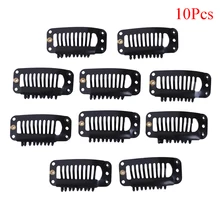 10/100 шт U/провода Форма зажимы резиновая парик зажимы черный 3,3 см x 9 см когти парик расчески Заколки для волос для наращивания волос Плетение волос для наращивания