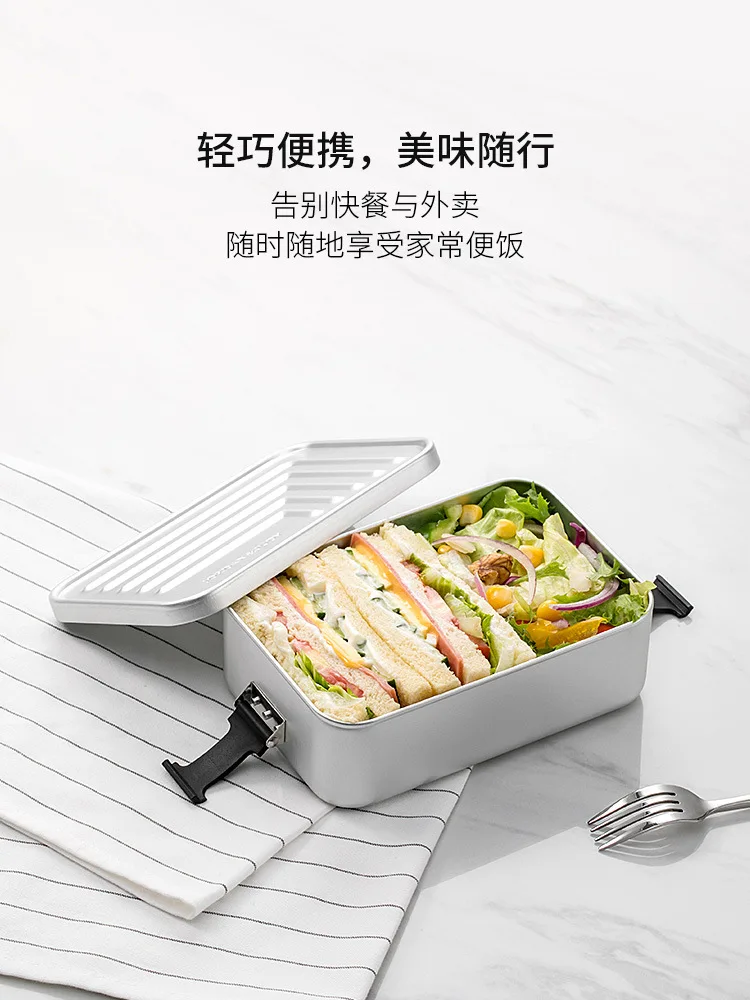 X японская алюминиевая коробка для ланча для студентов, винтажный контейнер для хранения еды, для детей, для школы, офиса, портативный, Bento