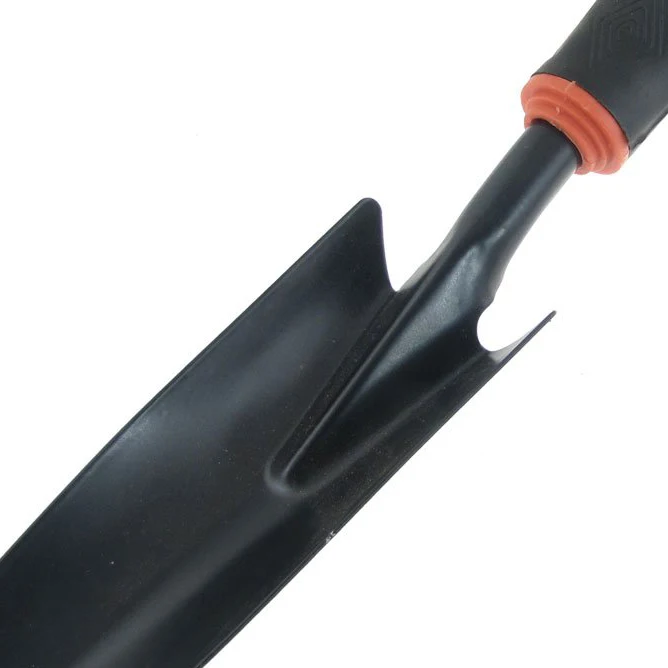 Promotion! Black Rubber Handle Stainless Steel Hand Garden Trowel