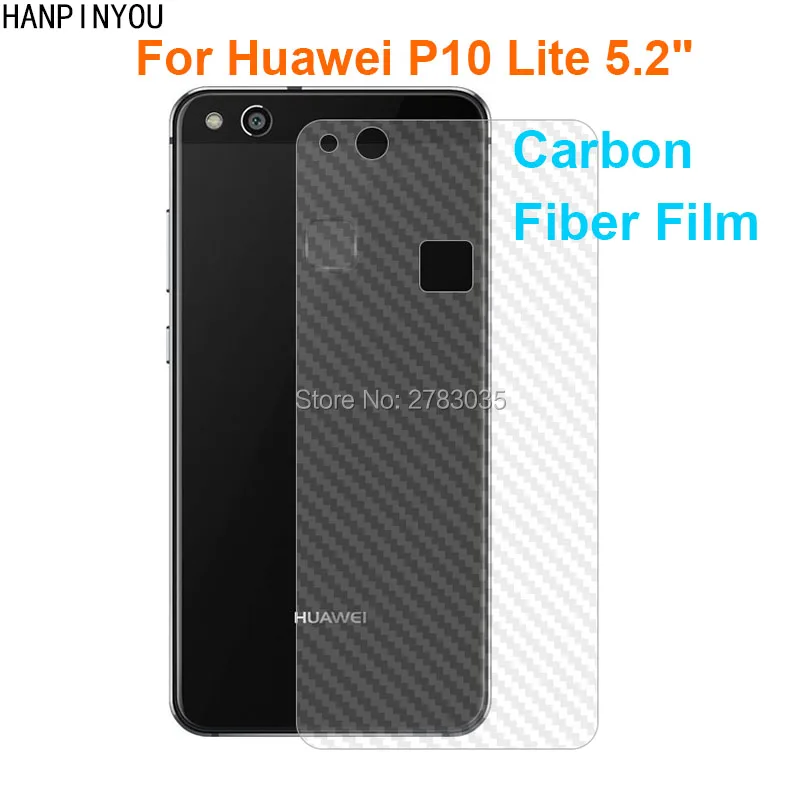 

For Huawei P10 Lite / P10lite 5.2" New Durable 3D Anti-fingerprint Transparent Carbon Fiber Back Film Screen Protector