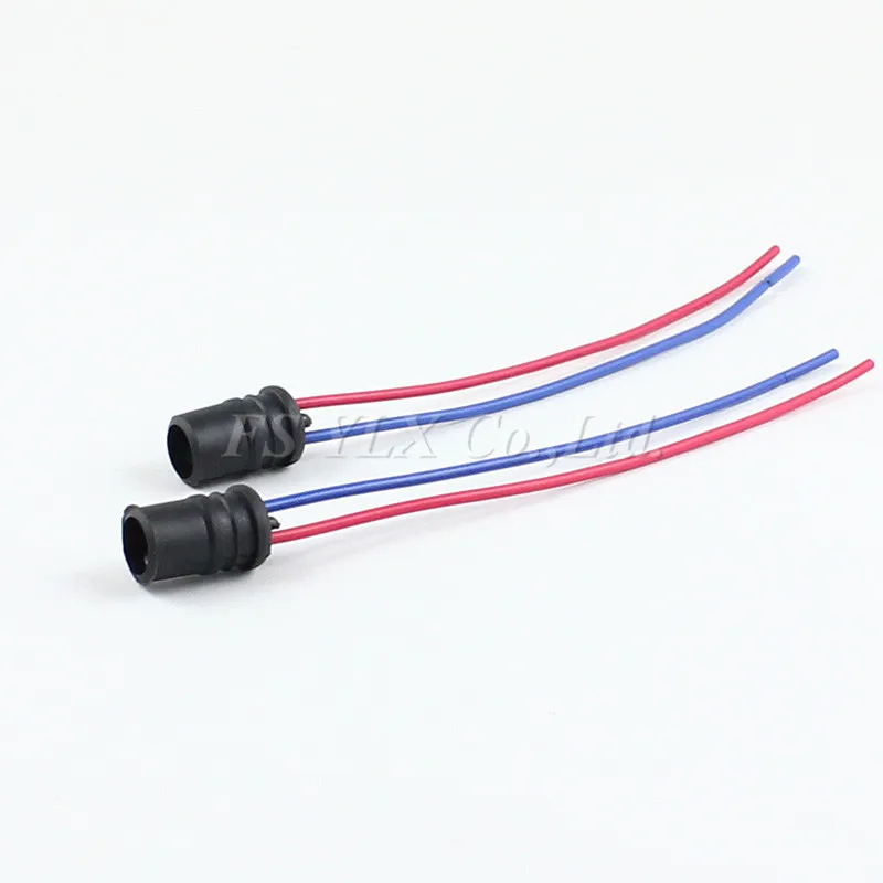 

50pcs/lot LED T10 Socket T10 Female Socket Extension Wire Harness For Parking Side Marker Light T10 bulb holder T10 lamp holder