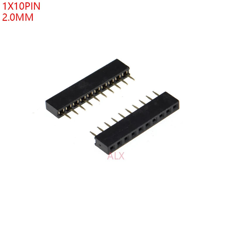 

5PCS 1X10 PIN Single Row Straight FEMALE PIN HEADER 2.0MM PITCH Strip Connector Socket 1*10 10p 10PIN 10 PIN FOR PCB BOARD