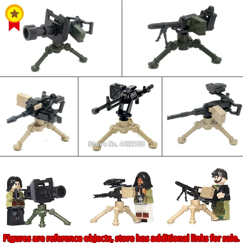 Building Blocks Figures mini Bracket Heavy fire weapon Legoinglys military Special police equipment machine gun MOC DIY ww2 army Building Blocks Figures mini Bracket Heavy fire weapon Legoinglys military Special police equipment machine gun MOC DIY ww2 army