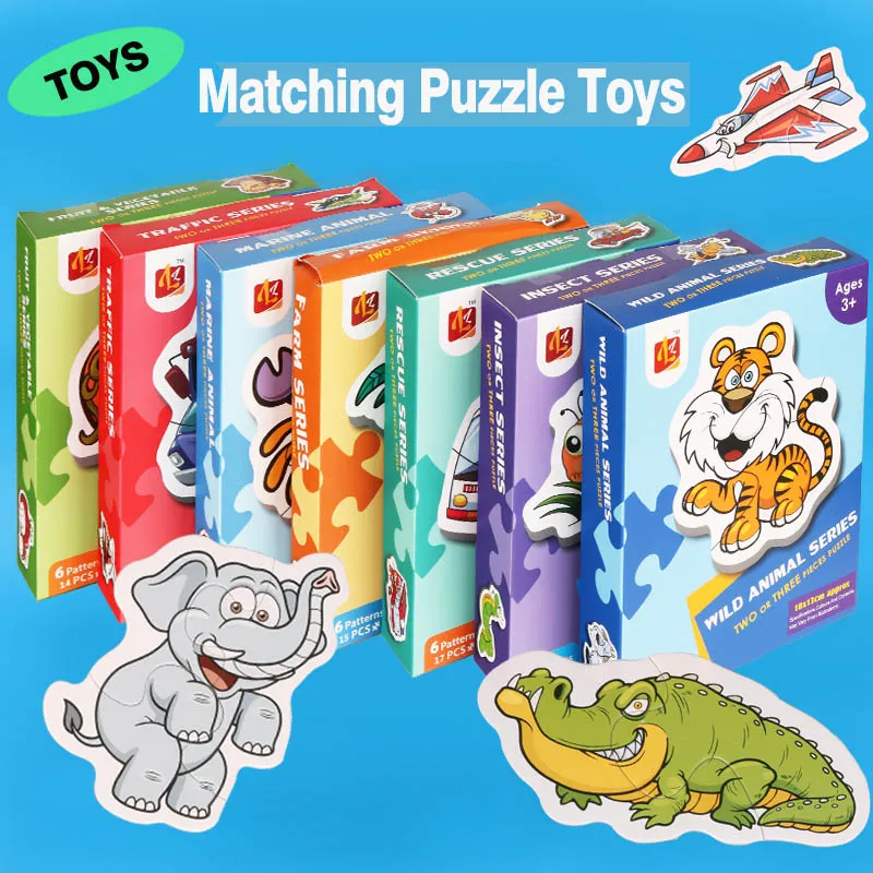 

Big Puzzle Enfant Wooden Wood Animal Cognition Puzzle Learning Educational Toy Christmas Gifts for kid Developmental Baby Toys
