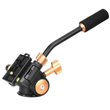 QZSD Q08S Pro 3 way Штатив-Трипод для камеры головка из алюминиевого сплава демпфирования цилиндрической головкой с 1/4 ''винт длинные handel с 360 градусов панорамная съемка