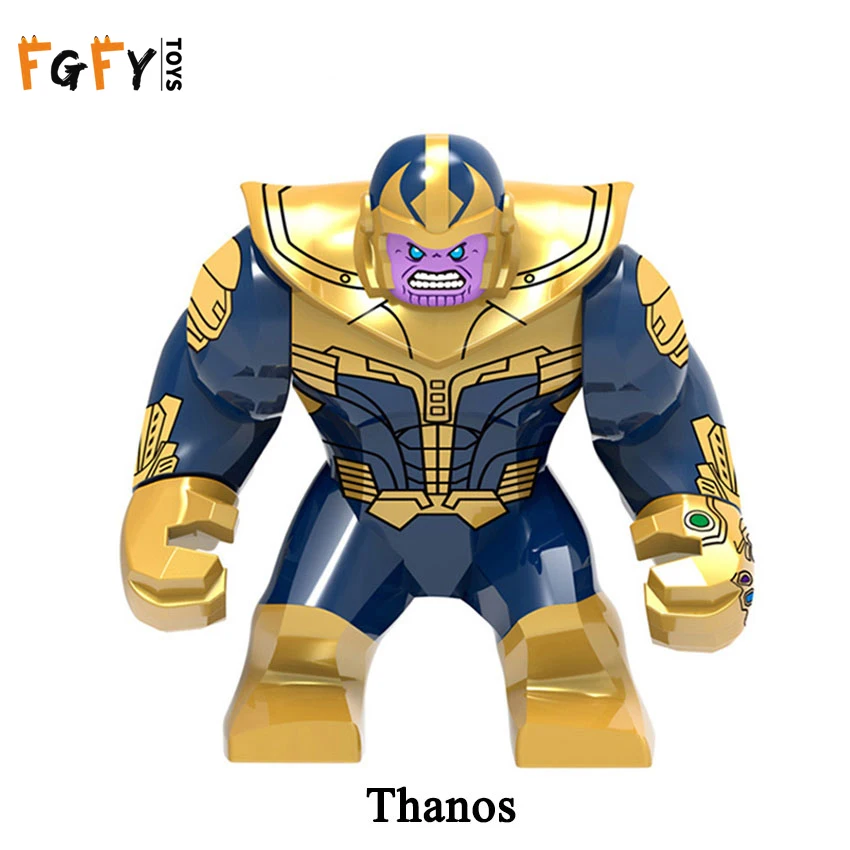 LEGOINGLYS duplos Marvel Super Heros big size Thanos Venom Iron Man Green Lantern Kilowog Building Block Brick Toys for Children