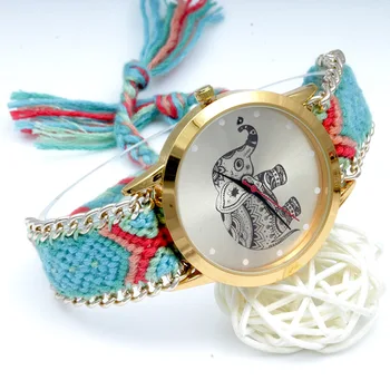 

2018 new animal print watch female woven strap casual fashion exquisite precision high-end women's quartz watch