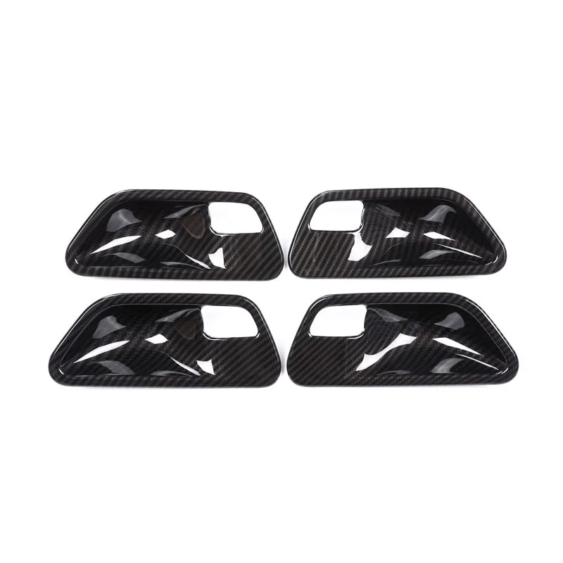 

4 Pcs Carbon Fiber Abs Interior Door Handle Bowl Cover For Bmw 3 4 Series F30 F32 F35 316I 318I 320Li 2013-2018