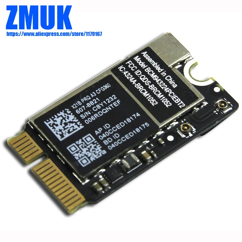 Беспроводная карта BCM943224PCIEBT2BX BCM943224PCIEBT2 для Macbook серии A1370 607-8821 | Компьютеры и офис