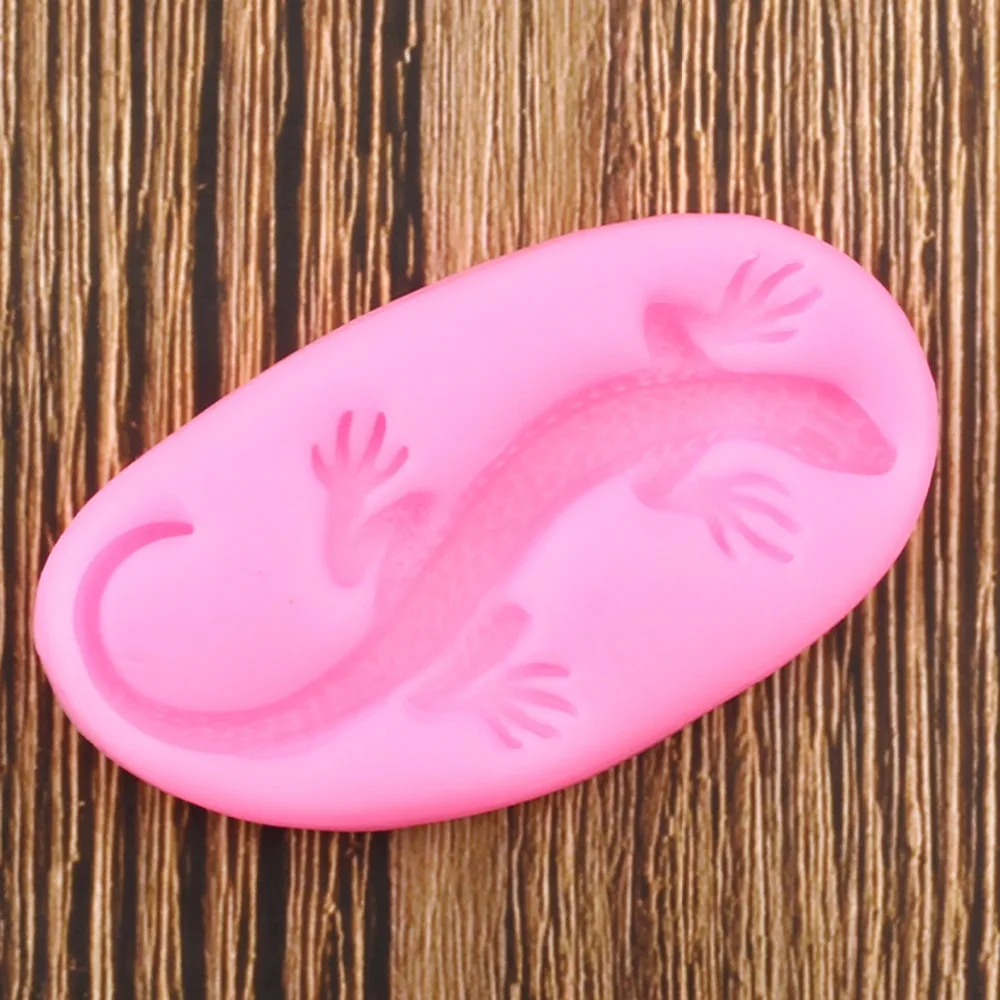 3D силиконовая форма для ящерицы Gecko Salamander помадка инструменты украшения торта