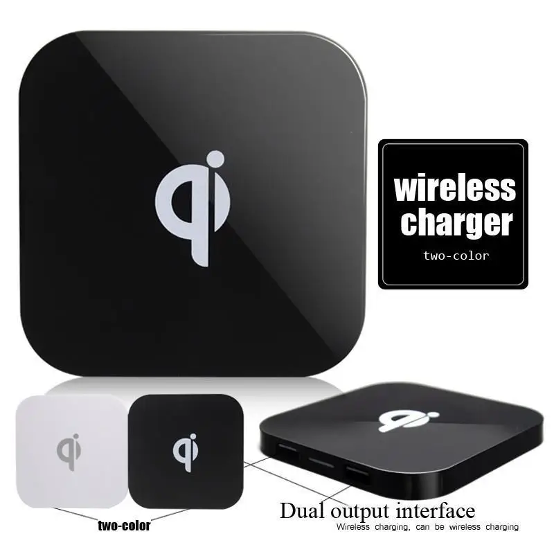 Dual USB Qi Charger Q8 Wireless Charger Charging Pad For