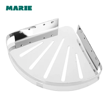 

Triangle Shower Shelf Storage Basket Holder Kitchen Bathroom Decor stainless steel Single Layers Shower Basket