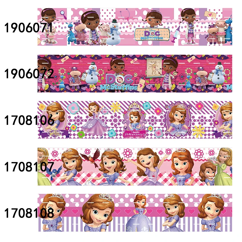 

(50 yards/lot) Cheap price princess printed 75mm cartoon cahracter ribbon