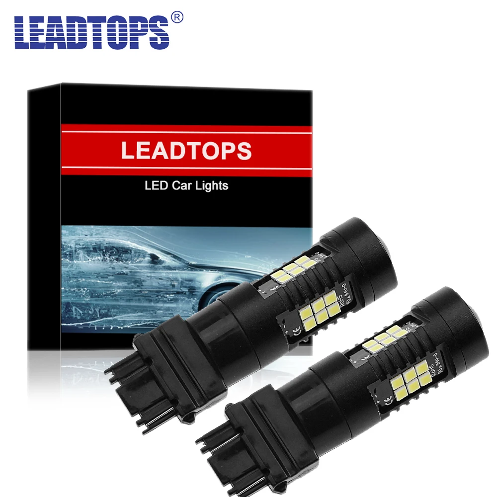 Автомобильные светодиодные лампы LEADTOPS T25 3157 3156 2 шт. DRL 18 SMD стоп-сигнал заднего