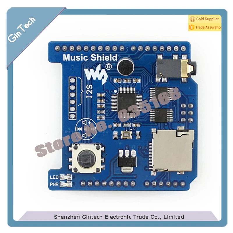 

free shipping MP3 shield MIDI SHIELD compatible with ARDUINO music shield FOR leonardo, NUCLEO, XNUCLEO ON-board VS1053B, TF