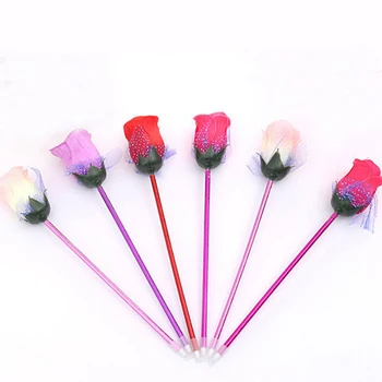 

5 Pcs Rose Ballpoint Pen Random Color Flowers Rose Ball Pen Rose Decoration Ballpoint Pen 0.7 mm