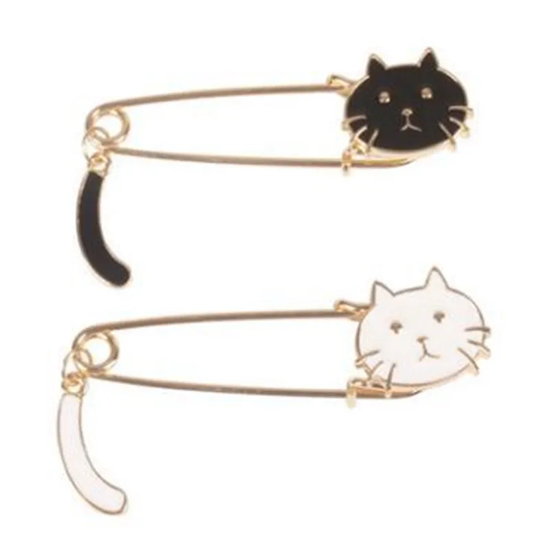 New Fashion Personality Lovely Drip Small Cat Wagging Tail Animal Brooch Simple Dabie Pin Jewelry Large Brooches Teardrop | Украшения и