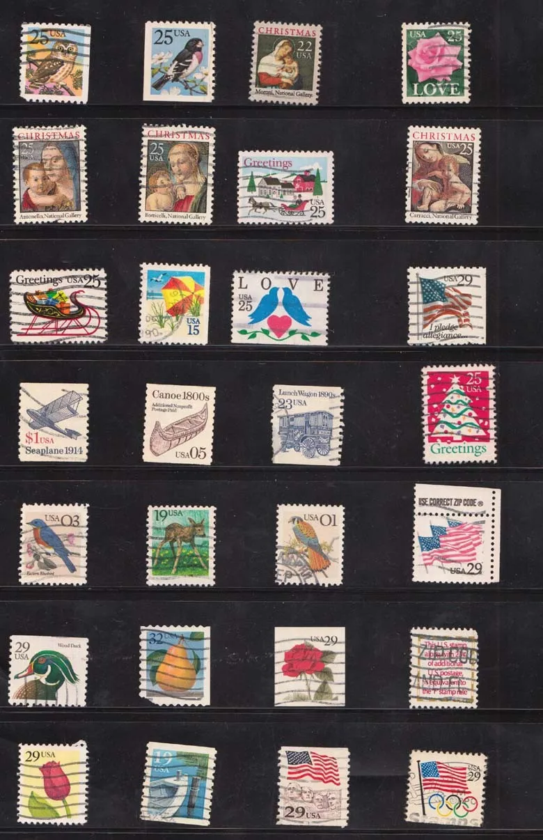 300 шт./лот, США использовала винтажные почтовые марки с почтовой отметкой от бумаги для сбора, нет повторения, все разные