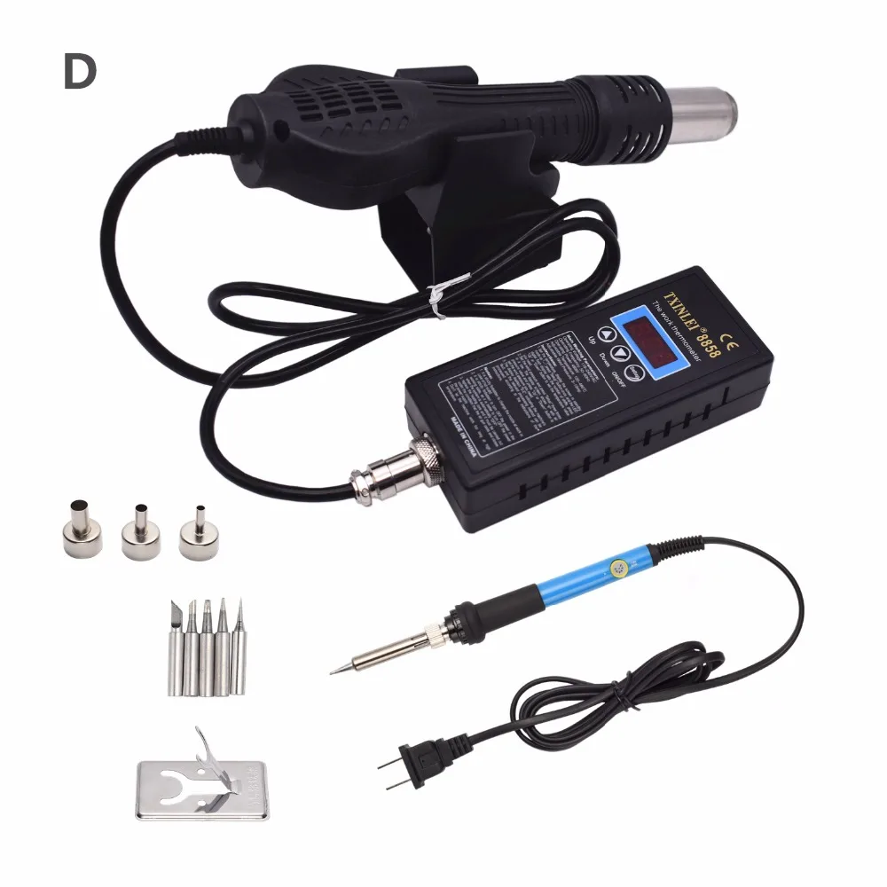

TXINLEI 8858 Portable BGA Rework Solder Station Hot Air Blower Heat Gun 480W