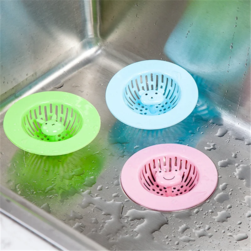 Lovely Cartoon Sink Drain Japanese Style Round Floor Colanders