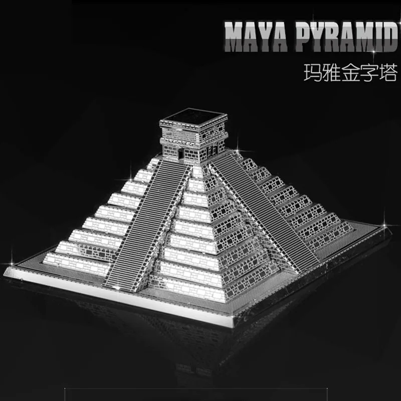 HK NanYuan металлический мир 3D пазл здание пирамиды майя DIY модели лазерной резки