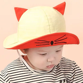 

Wide Brim Baby Sun Hat Cotton Kids Bucket Cap Summer Beach Girls Travel Outdoor New Fashion Cute Casual Sun Hats