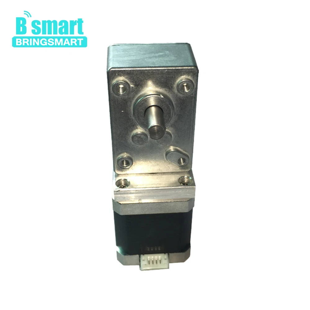 

Bringsmart A58SW-42BYS Double Shaft Worm Stepper Gear Motor 12-24V DC Stepping Gearbox Ratio 1:17 1:32 1:50 Engine Motor