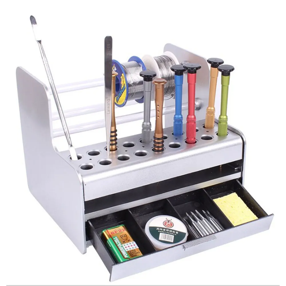 Mobile Phone Repair Tools Box Multifunctional Plastic Storage Box Screwdriver Tweezers Soldering Wire Electronic Tools Organizer