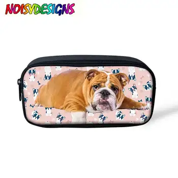 

NOISYDESIGNS Pencil Case in Pencil Cases Pink French Bulldog Print Pen Box School Tools Kids Boys Girls Animals Dog Makeup Pouch