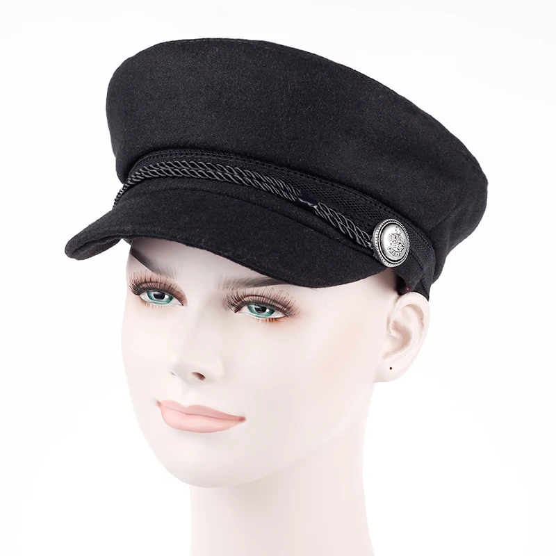 

TUNICA 2017 New women's hat solid color rope fixed baseball cap fashion simple men and women berets cap student hat 100% cotton
