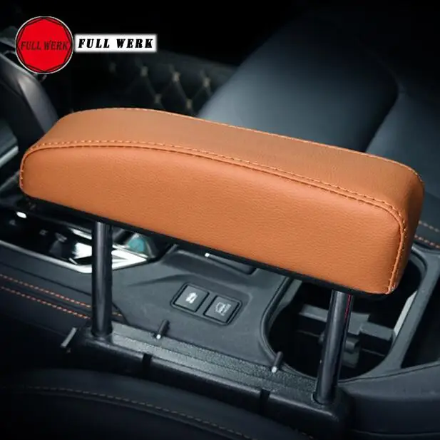 Регулируемая Автомобильная центральная консоль подлокотник коробка Локоть Поддержка колодки держатель для Subaru XV Forester Outback - Название цвета: Brown
