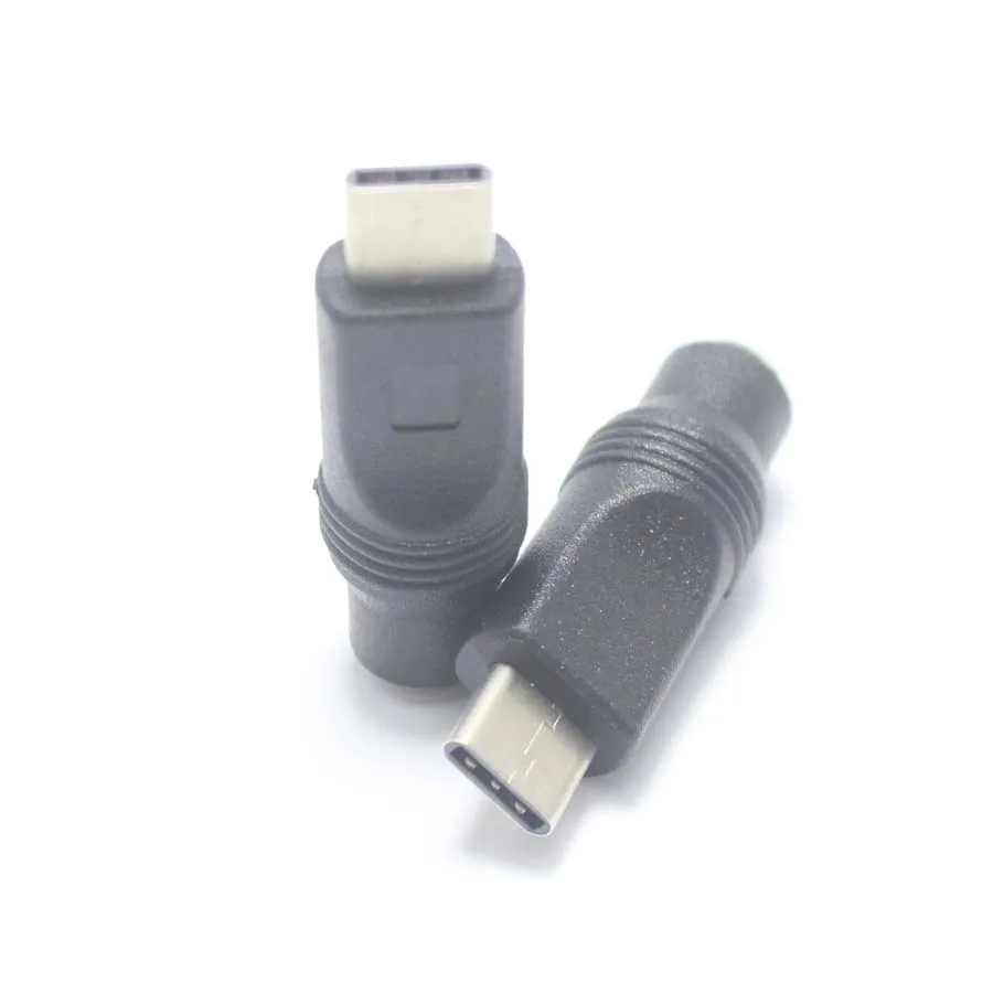 1 шт. 5 5x2 мм гнездовой разъем к USB Type C 3 Штекерный 90 / 180 градусов адаптер питания