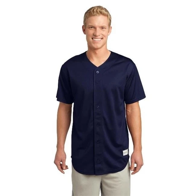 Sport-Tek ST220 Posi Charge Tough Mesh Full-Button Jersey True Navy - 3XL