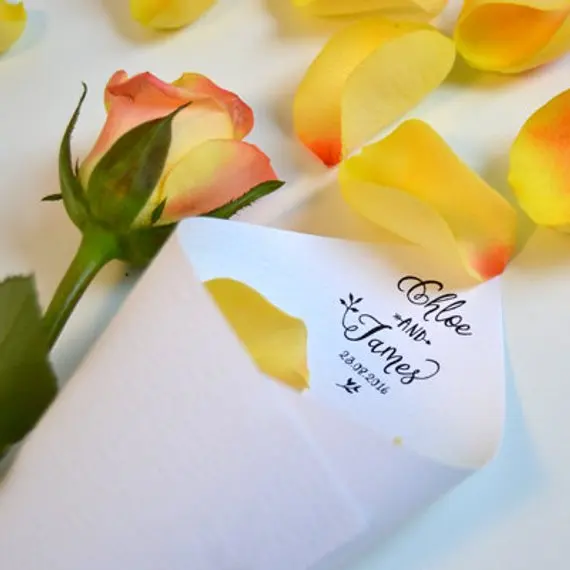 Персонализированный Свадебный Лепесток в деревенском стиле винтажный конфетти