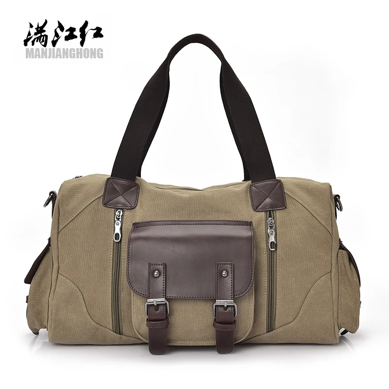

2017NewTravel Bag Large Capacity Men Hand Luggage Travel Duffle Bags Canvas Weekend Bags Multifunctional Travel Bags43x16x25cm