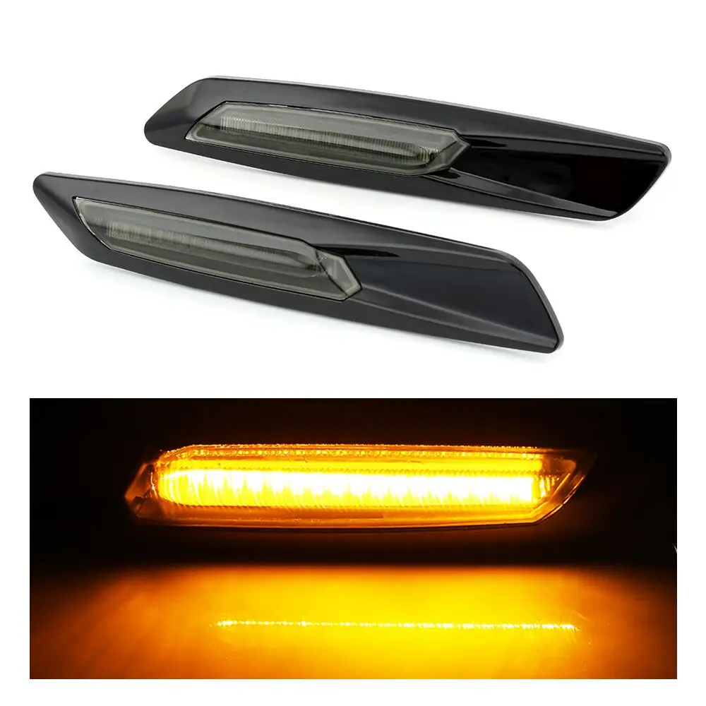 2pcs LED Side Marker Light Turn Signal Light Amber Yellow Fender font b Lamp b font