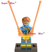 Одиночная супергерой marvel Мстители X-men Циклоп строительные блоки экшн-наборы Модель Кирпичи игрушки для детей