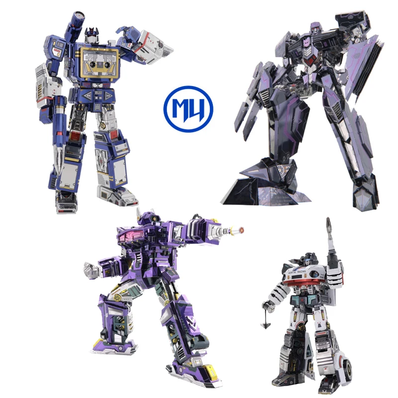 

MU 3D Metal Puzzle Robot Model 18 styles DIY 3D Laser Cut Assemble Jigsaw Toys Desktop decoration GIFT For Children Adult