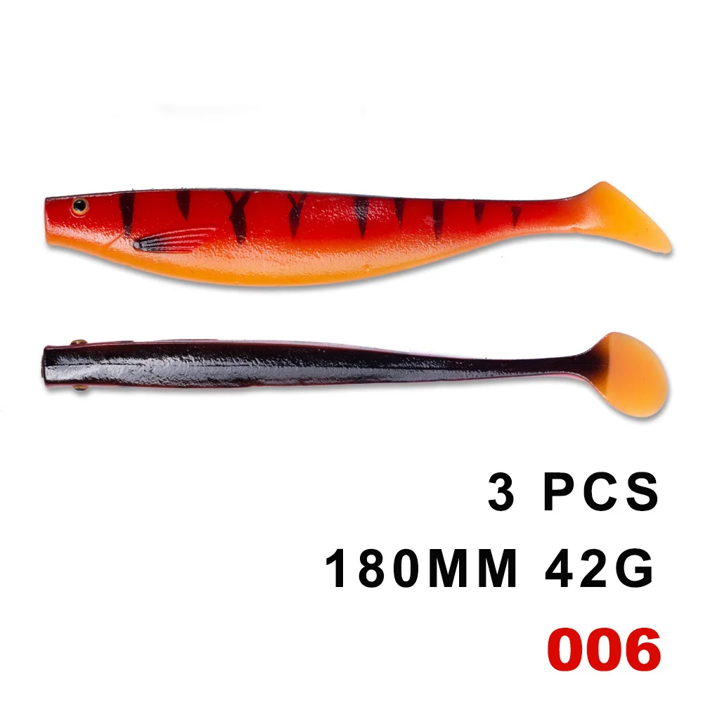 180mm 006-3 HUNTHOUSE fox similar pro shad teez большая Мягкая приманка 12 см 15 см 18 см pro shad Приманка berserk морской бас для ловли щуки zander - Цвет: 180mm 006-3