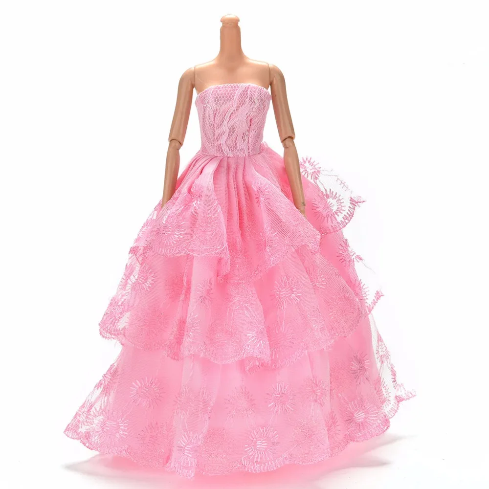 Ручной работы свадебное платье смешанный стиль кружевное нарядное платье кукольный домик костюм аксессуары Одежда для куклы Барби Девушки лучшие подарки игрушки - Цвет: 5