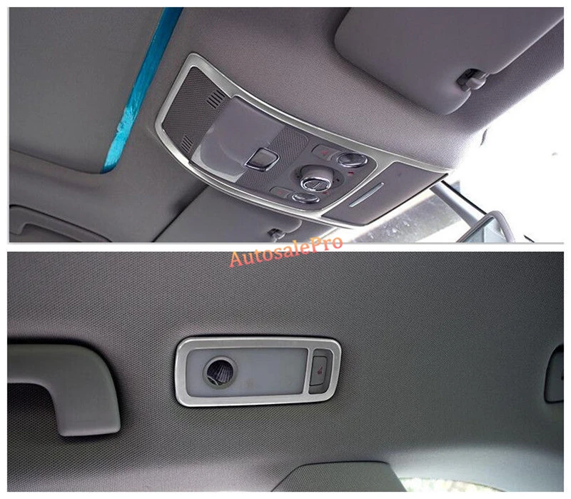 Steel SunRoof Dome Front + Rear Reading Light Frame Cover trim 3pcs For