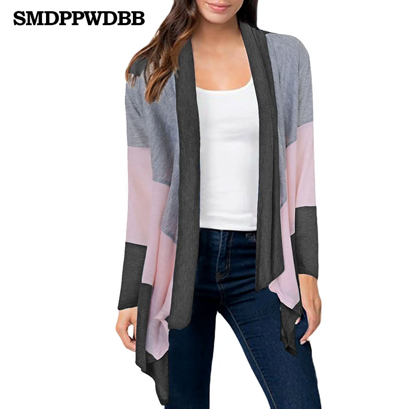 SMDPPWDBB летнее одноцветное пальто Для женщин Верхняя одежда Топы Повседневное кардиганы с длинным рукавом для беременных пальто свободного кроя футболки туника - Цвет: B