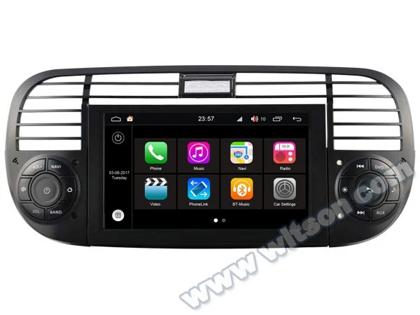 Cheap 6.2" Android 8.0 OS Special Car DVD Multimedia Navigation GPS Radio for Fiat 500 2007-2016 with External TPMS Module Support 5