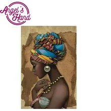 5d алмазная картина на заказ, Африканская женщина, картина с изображением мандалы, алмазная вышивка eigen foto, религиозные иконы