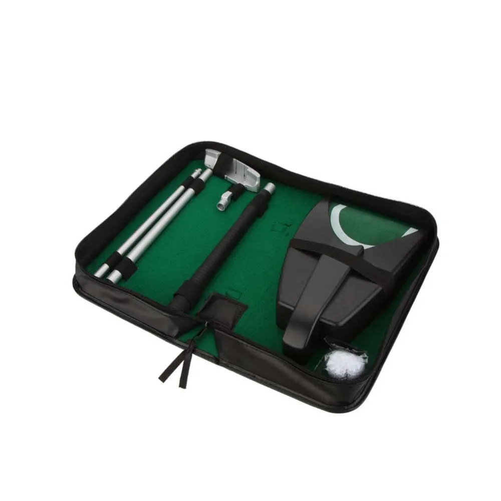

Indoor Golf Practice Set Golf Ball Automatic Kick Back Return Putting Cup Device Golf Training Aids with PU carrying bag