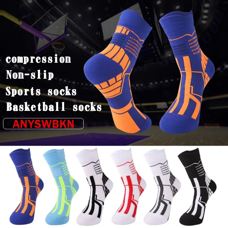Профессиональные спортивные носки для баскетбола, длинные носки для спорта на открытом воздухе, рождественские носки
