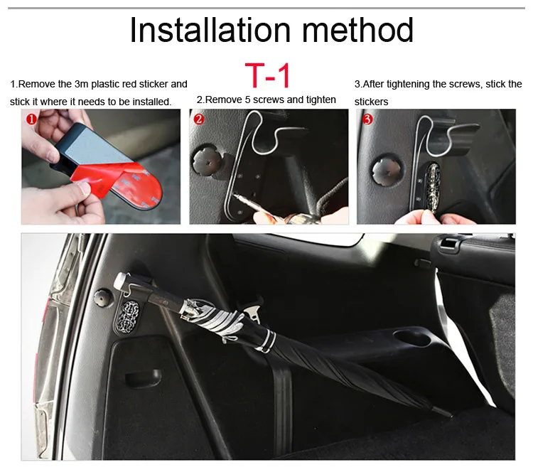 Держатель зонта органайзер для багажника авто автомобильный Монтажный кронштейн полотенце крюк для зонта чистящая ткань подвесной крючок автомобильные аксессуары