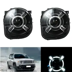 1 пара 2015-2018 для Jeep Renegade HID фары с DRL и би-ксеноновые проектор для джип Ренегат BU HID H4 головы