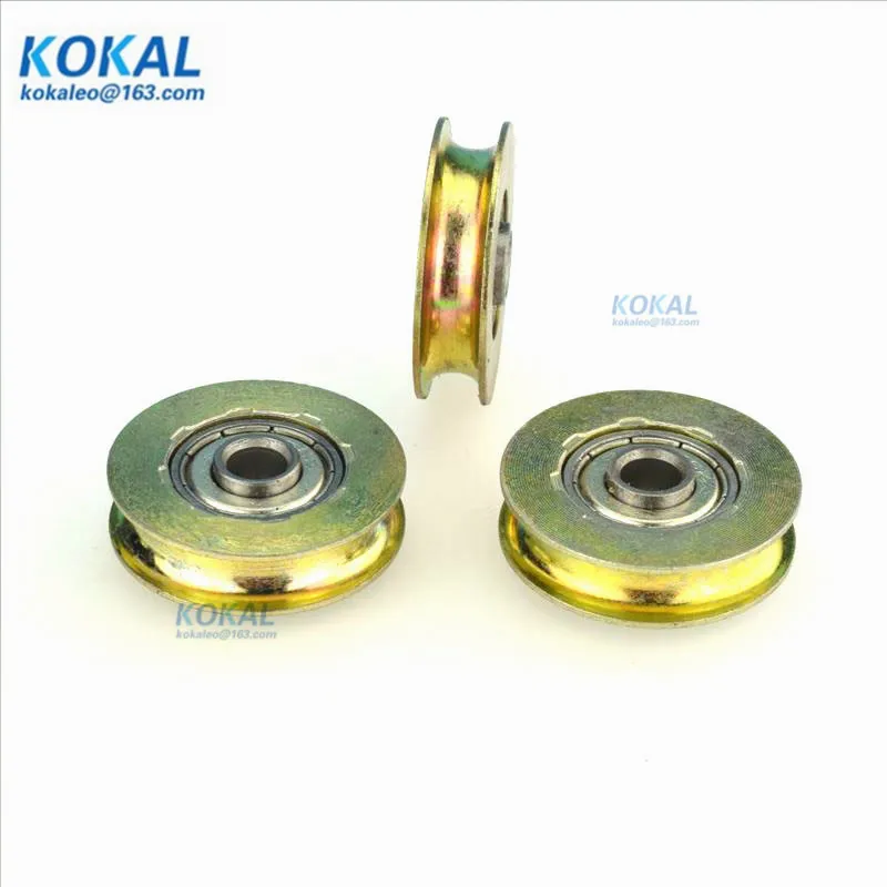 

[U0632-8]1PCS/lot U type groove metal steel bearing roller wheel nonstandard DIY window U groove pulley 0632UU 6*32*8UU