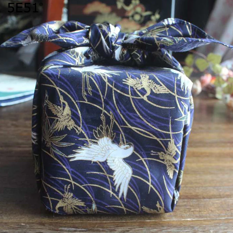 

Japanese style kerchief wrap the cloth furoshiki cotton 100%/crane printed /Many uses
